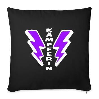 Cadeau spécial pour les filles : FIGHTER - Housse de coussin décorative 45 x 45 cm - noir - Devant