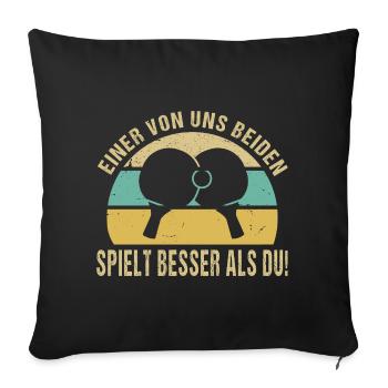 Table Tennis Outfits Table Tennis Player Gifts - Sofa pillowcase 17,3'' x 17,3'' (45 x 45 cm) - black - Front