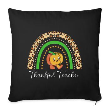 Enseignant Enseignant Thanksgiving Enseignant - Housse de coussin décorative 45 x 45 cm - noir - Devant