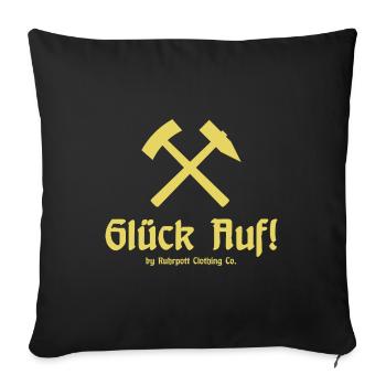 Glück Auf! - Ruhrpott - Zeche - Zollverein - Sofakissenbezug 45 x 45 cm - Schwarz - Vorne