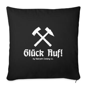 Good luck! - Ruhrpott - Zeche - Zollverein - Sofa pillowcase 17,3'' x 17,3'' (45 x 45 cm) - black - Front