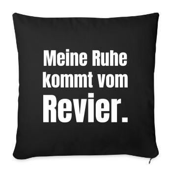 My peace comes from the precinct - Sofa pillowcase 17,3'' x 17,3'' (45 x 45 cm) - black - Front