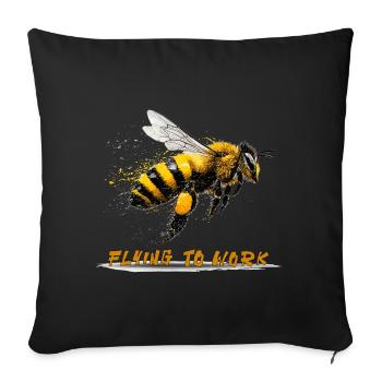 Honey Honey Bee Bee Beekeeper - Sofa pillowcase 17,3'' x 17,3'' (45 x 45 cm) - black - Front