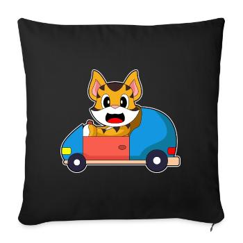 Tiger Auto - Sofakissenbezug 45 x 45 cm - Schwarz - Vorne