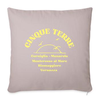 Crête côtière des Cinque Terre - Housse de coussin décorative 45 x 45 cm - taupe clair - Devant