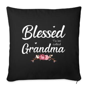 Proud to Be Called Grandma Shirt - Sofa pillowcase 17,3'' x 17,3'' (45 x 45 cm) - black - Front