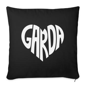 Garda Heart Font Logo - Sofa pillowcase 17,3'' x 17,3'' (45 x 45 cm) - black - Front