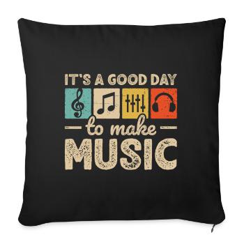 Music Dj Composer Musician Music Producer - Sofa pillowcase 17,3'' x 17,3'' (45 x 45 cm) - black - Front