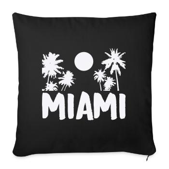 miami- - Sofakissenbezug 45 x 45 cm - Schwarz - Vorne