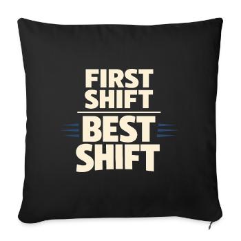 Ligue de la Bière Hockey Humour des joueurs drôles de hockey - Housse de coussin décorative 45 x 45 cm - noir - Devant