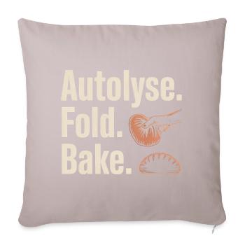 Art du pain autolyse plié - Housse de coussin décorative 45 x 45 cm - taupe clair - Devant