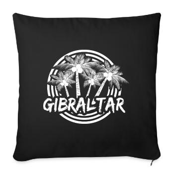 Logo du Cercle de Palmiers de Gibraltar - Housse de coussin décorative 45 x 45 cm - noir - Devant