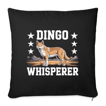 Dingo Australischer Wildhund Tierliebhaber Design - Sofakissenbezug 45 x 45 cm - Schwarz - Vorne