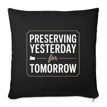 Préserver hier pour demain - Housse de coussin décorative 45 x 45 cm - noir - Devant