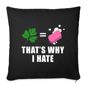 Nature vs Soap - Sofa pillowcase 17,3'' x 17,3'' (45 x 45 cm) - black - Front