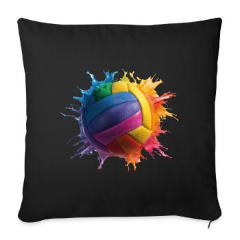Volley-ball - Housse de coussin décorative 45 x 45 cm - noir - Devant