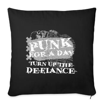 Punk For A Day - Sofa pillowcase 17,3'' x 17,3'' (45 x 45 cm) - black - Front