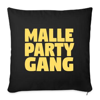 Malle Party Gang - Sofa pillowcase 17,3'' x 17,3'' (45 x 45 cm) - black - Front