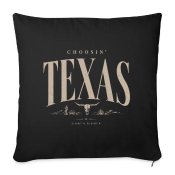 T-shirt emblème du patrimoine du Texas - Housse de coussin décorative 45 x 45 cm - noir - Devant