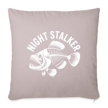 Pêche à l’os de squelettes de poissons Nightstalker - Housse de coussin décorative 45 x 45 cm - taupe clair - Devant