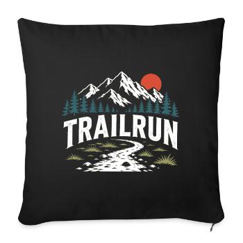 Trailrun - Sofakissenbezug 45 x 45 cm - Schwarz - Vorne