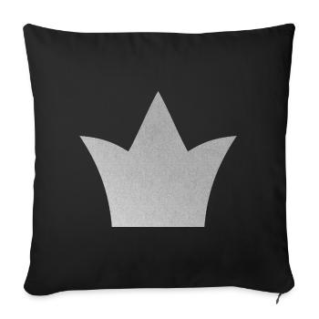Krone – Symbol für Stärke & Selbstbewusstsein - Sofakissenbezug 45 x 45 cm - Schwarz - Vorne