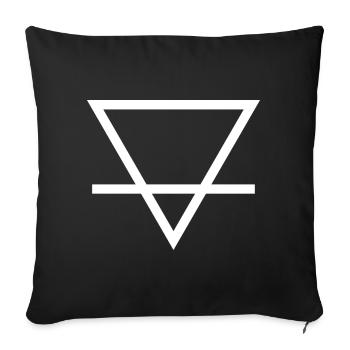 Geometric Triangle with line design - Sofa pillowcase 17,3'' x 17,3'' (45 x 45 cm) - black - Front