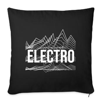 Elektrowellen-Design - Sofakissenbezug 45 x 45 cm - Schwarz - Vorne