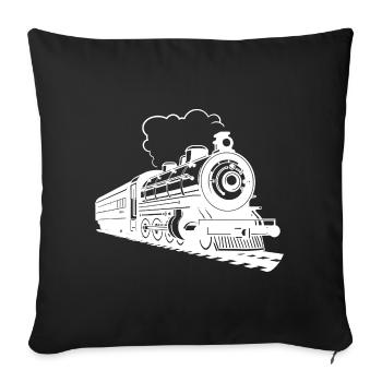 Graphique ferroviaire - Housse de coussin décorative 45 x 45 cm - noir - Devant