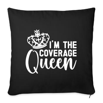 Insurance Agent Costume Coverage Queen Medicare - Sofakissenbezug 45 x 45 cm - Schwarz - Vorne