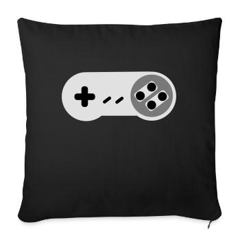 Super NES Controler - Sofakissenbezug 45 x 45 cm - Schwarz - Vorne