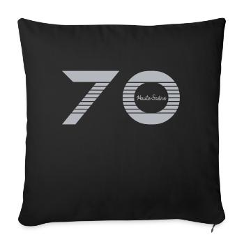 Franche Comté Haute Saône 70 - Housse de coussin décorative 45 x 45 cm - noir - Devant