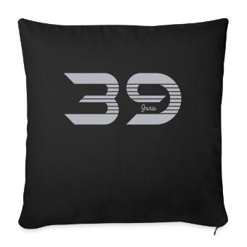 Franche Comté Jura 39 - Housse de coussin décorative 45 x 45 cm - noir - Devant