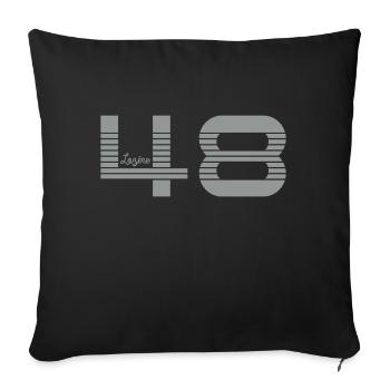 Languedoc Roussillon Lozère 48 - Housse de coussin décorative 45 x 45 cm - noir - Devant