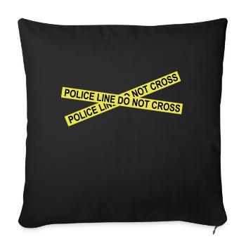 Polizei - Sofakissenbezug 45 x 45 cm - Schwarz - Vorne