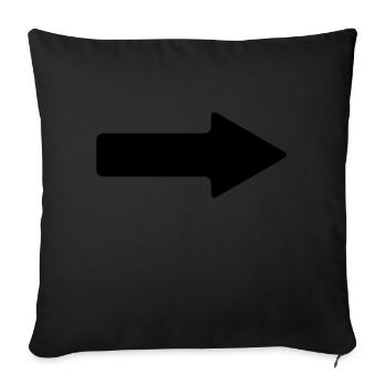 arrow - Sofa pillowcase 17,3'' x 17,3'' (45 x 45 cm) - black - Front