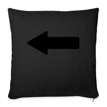 arrow - Sofa pillowcase 17,3'' x 17,3'' (45 x 45 cm) - black - Front