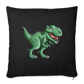 T-rex Tyrannosaurus Rex Dino Illustration - Sofakissenbezug 45 x 45 cm - Schwarz - Vorne