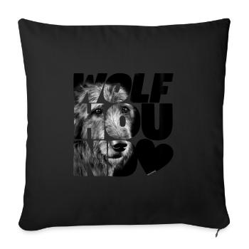 NASSU Irlis 006 - Sofa pillowcase 17,3'' x 17,3'' (45 x 45 cm) - black - Front