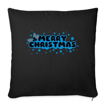 Merry Christmas - Housse de coussin décorative 45 x 45 cm - noir - Devant