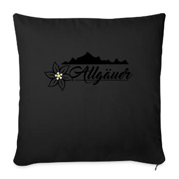 Allgäuer Design - Sofakissenbezug 45 x 45 cm - Schwarz - Vorne