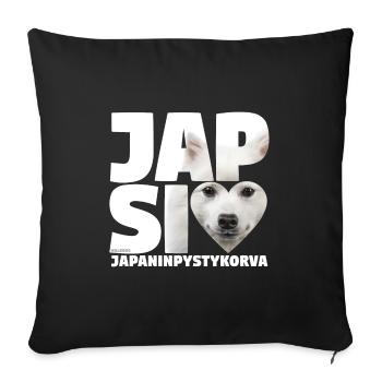 Spitz Japonais NASSU I - Housse de coussin décorative 45 x 45 cm - noir - Devant