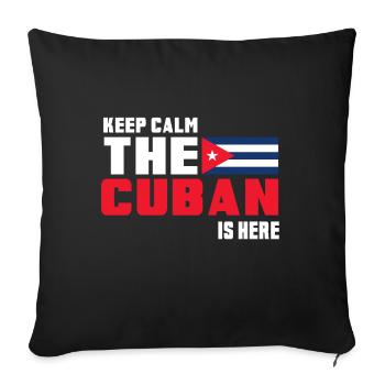 Keep Calm The Cuban is Here Cuba - Housse de coussin décorative 45 x 45 cm - noir - Devant