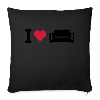 Ich liebe Couch - Sofakissenbezug 45 x 45 cm - Schwarz - Vorne