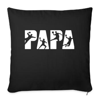 Handball Dad Father Tshirt Sports Gift - Sofa pillowcase 17,3'' x 17,3'' (45 x 45 cm) - black - Front