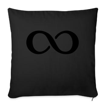 Symbol Unendlichkeit - Sofakissenbezug 45 x 45 cm - Schwarz - Vorne