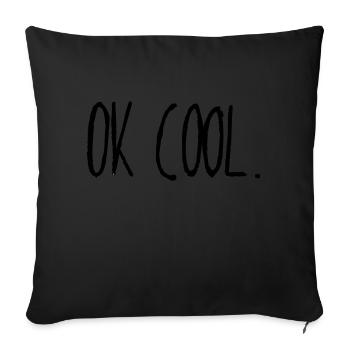 ok cool - Housse de coussin décorative 45 x 45 cm - noir - Devant