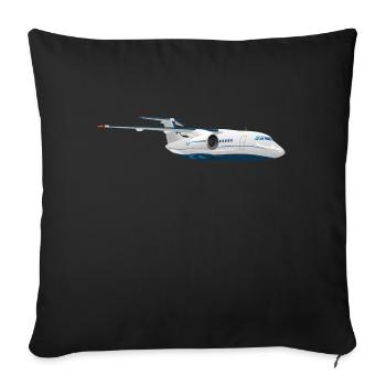 avion - Housse de coussin décorative 45 x 45 cm - noir - Devant