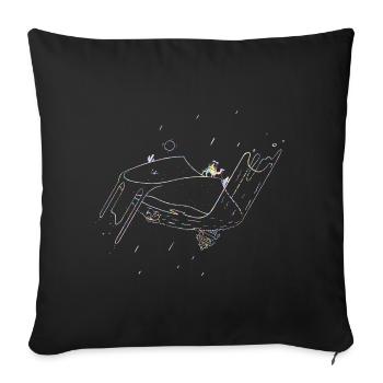 Iceland Psychedelic - Sofa pillowcase 17,3'' x 17,3'' (45 x 45 cm) - black - Front