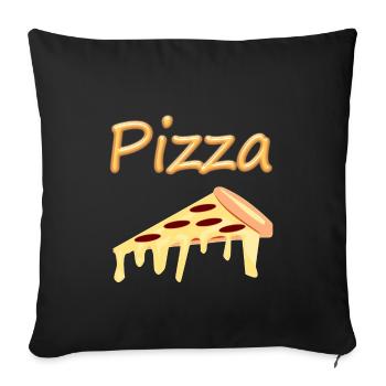 Pizza - Sofa pillowcase 17,3'' x 17,3'' (45 x 45 cm) - black - Front